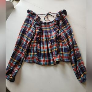 We The Free Flannel Top